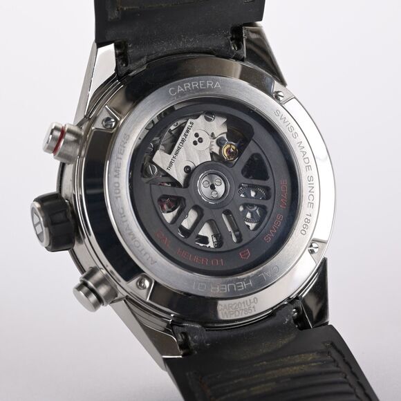 TAG Heuer Carrera CAR201U-0 Skeleton Brown Automatic 43mm Men's Watch - Picture 9 of 12